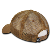 Don't Tread on Me Gadsden Flag Coyote Brown Relaxed Fit Trucker Hat Mesh Back Cap